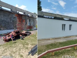 Завершились работы по текущему ремонту кровли и стены бассейна детского сада № 33 «Дельфин»